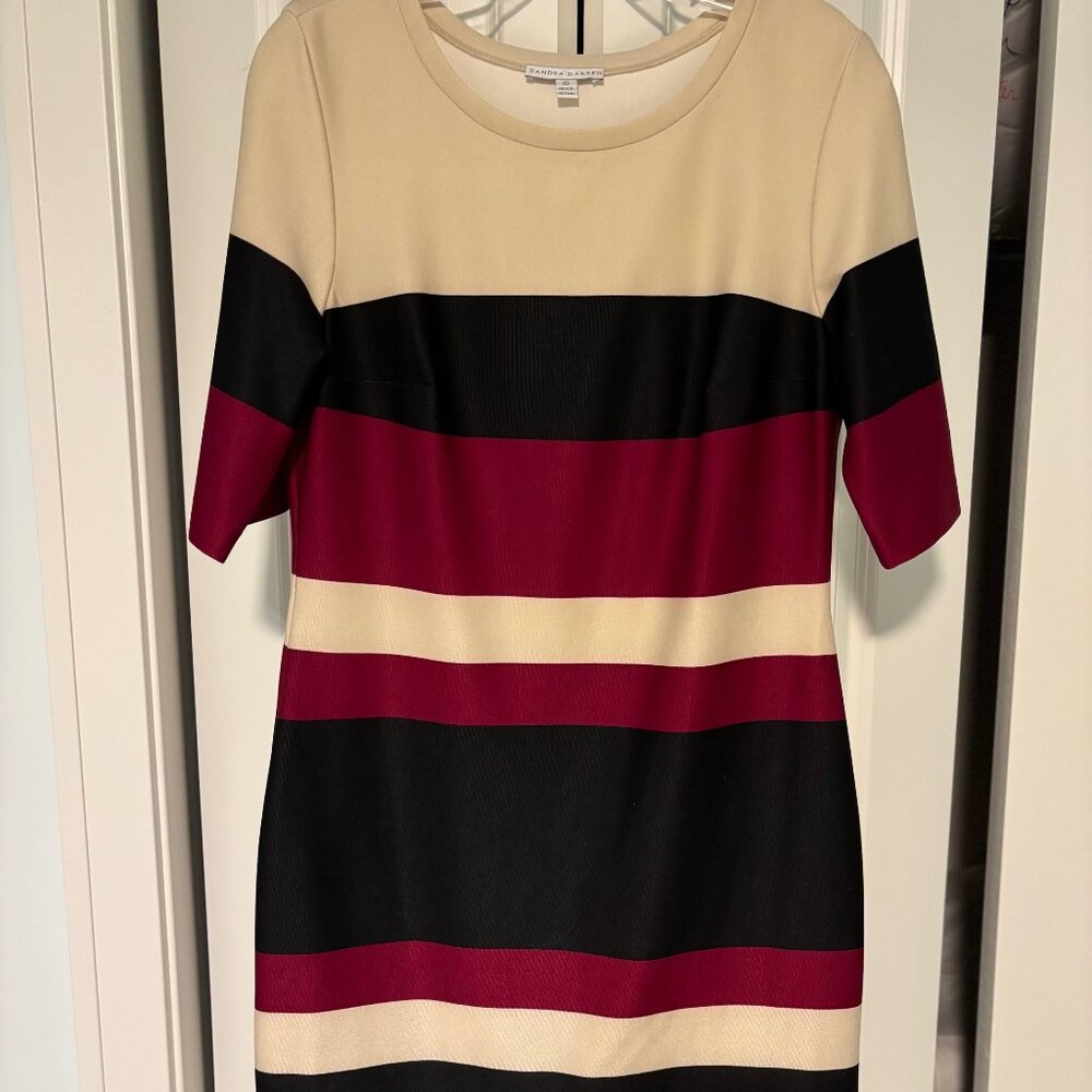 Perfect winter colors / stretch knit dress from Sandra Darren.